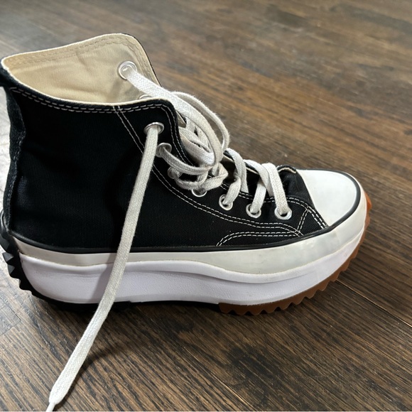 Converse Black and White High-Top Sneakers - Picture 6 of 7